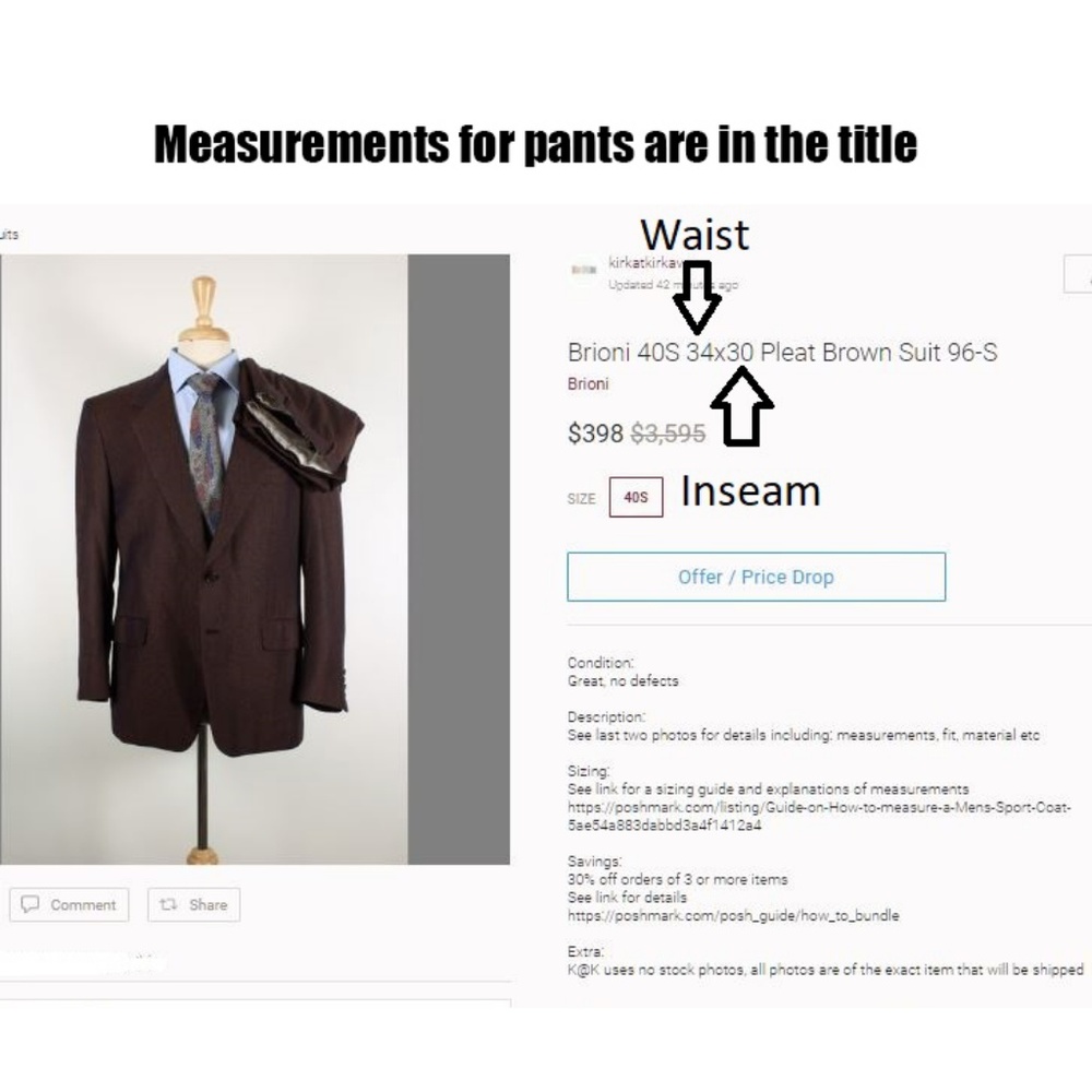 FAQ & tips to buying Men's Suits & Sport Coats - Picture 4 of 7